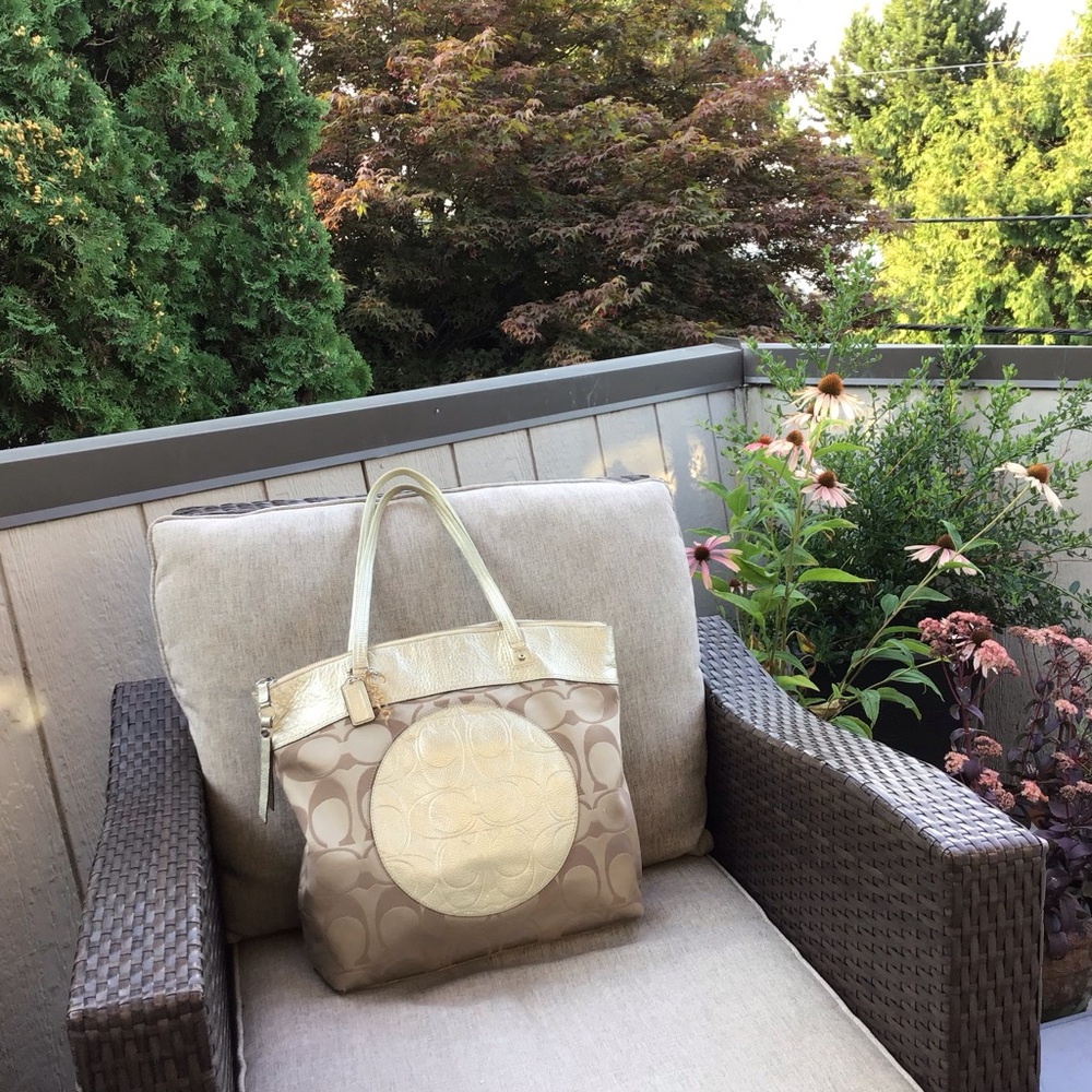 Coach Gold Tote Bag